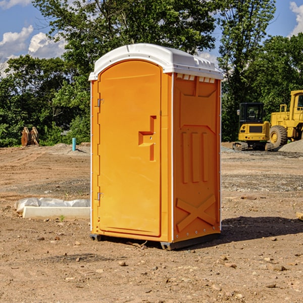 how often are the portable restrooms cleaned and serviced during a rental period in Camak